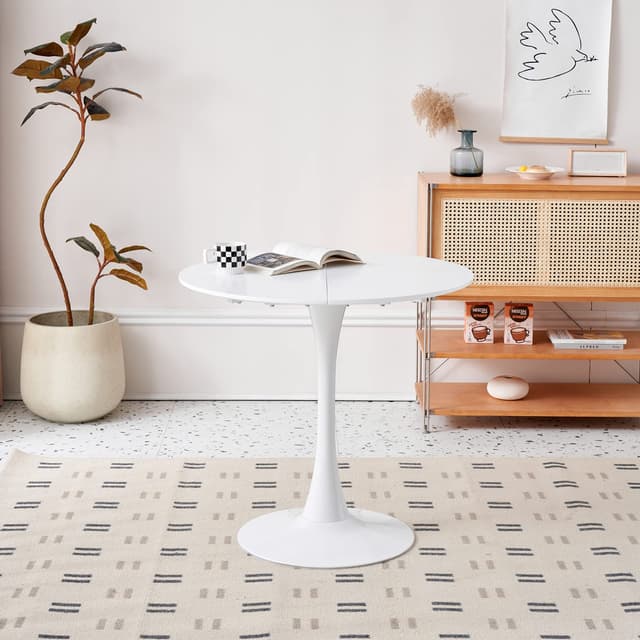 🌟 Tolles Angebot! Moderner Runder Esstisch weiß 80 cm - Mid-Century Design 🌟