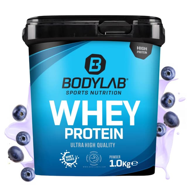 Angebot: Bodylab24 Whey Protein Pulver, Blaubeere, 1kg 🏋️‍♂️💪