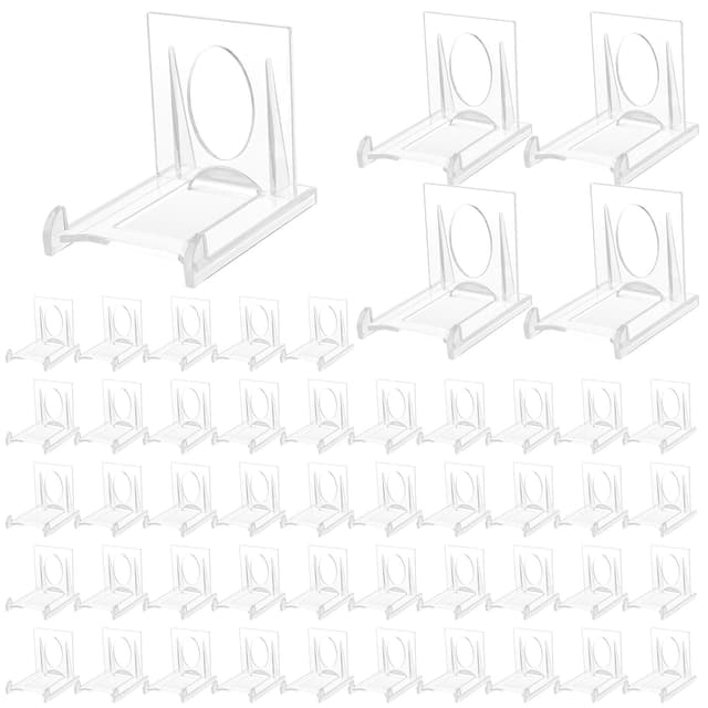 🌟🛍️ ZOFUN 50 Stück Acryl Ständer Kunststoff Tellerständer 6.5*5*5.5 cm 🛍️🌟