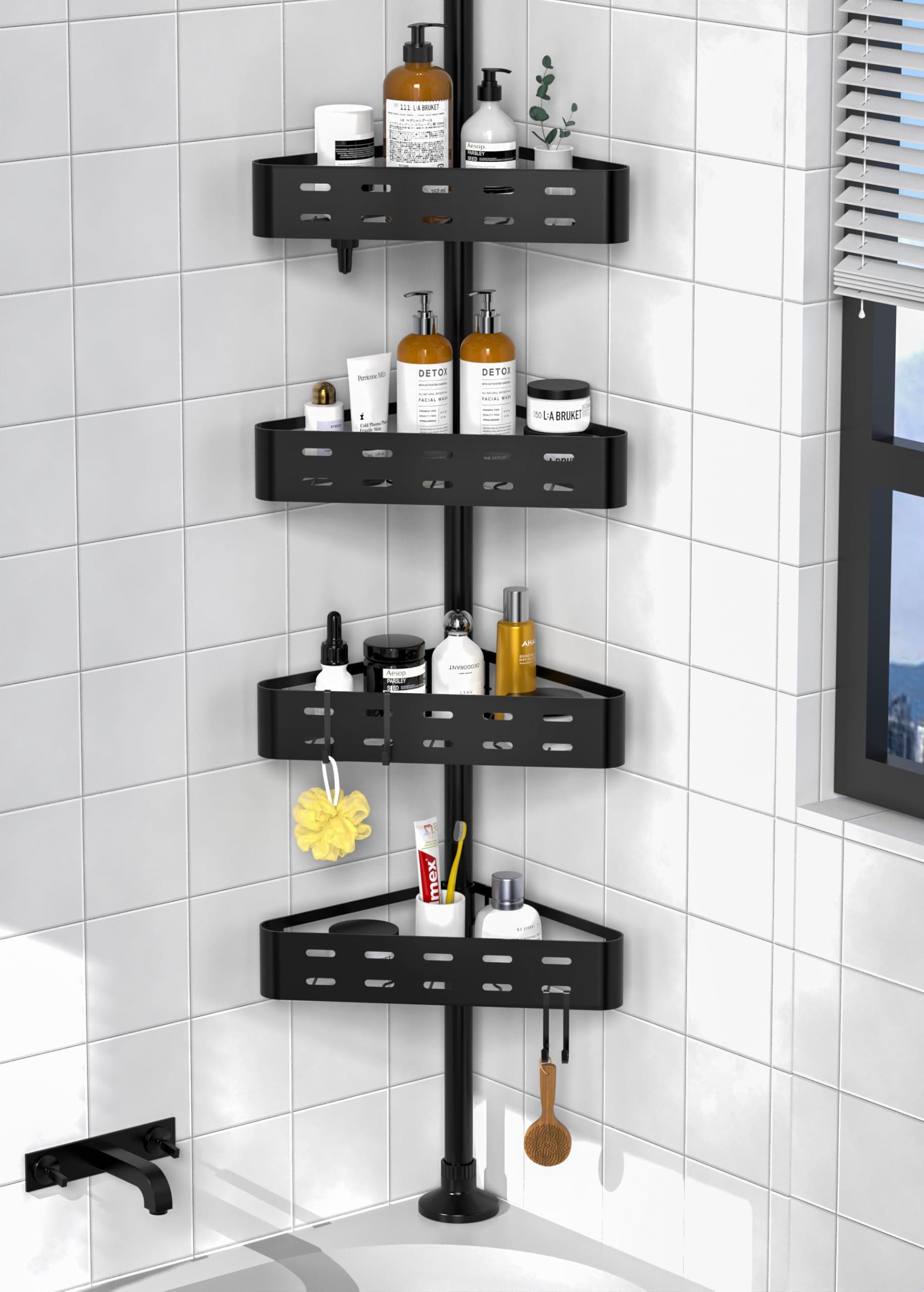 Kegii Teleskop Duschregal - Teleskopregal Bad Eckregal Dusche Duschablage 🚿