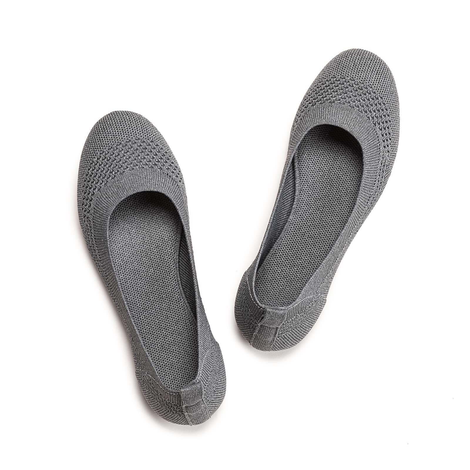 Frank Mully Damen Ballerinas Slip On Knit Kleid Schuhe Pumps Schuhe Runde Zehe 41 EU 2 Grau 🥿