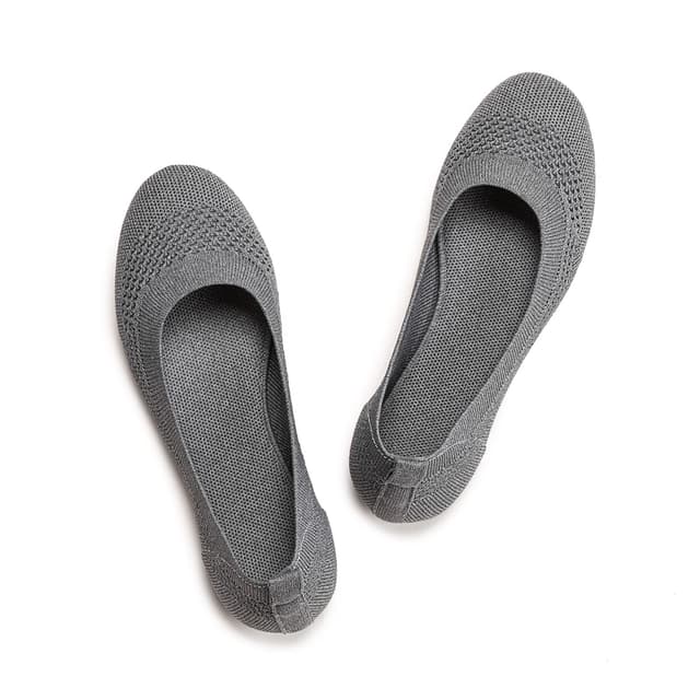 Frank Mully Damen Ballerinas Slip On Knit Kleid Schuhe Pumps Schuhe Runde Zehe 41 EU 2 Grau 🥿
