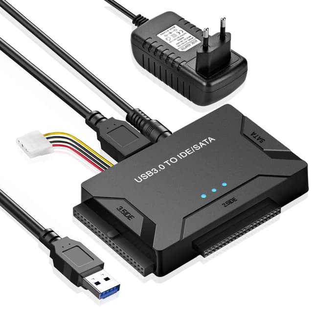 🔌 Amtake USB 3.0 zu IDE/SATA Festplatte Adapter für 2,5 und 3,5-Zoll HDD/SSD 🔌