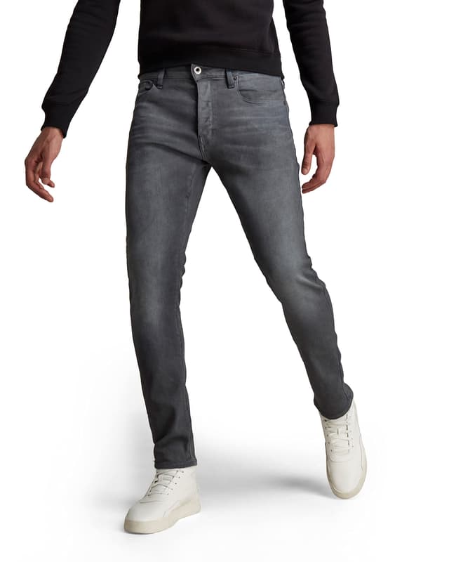 👖 G-STAR Herren 3301 Slim Jeans 35W / 32L Grau - Nur 66.47€!