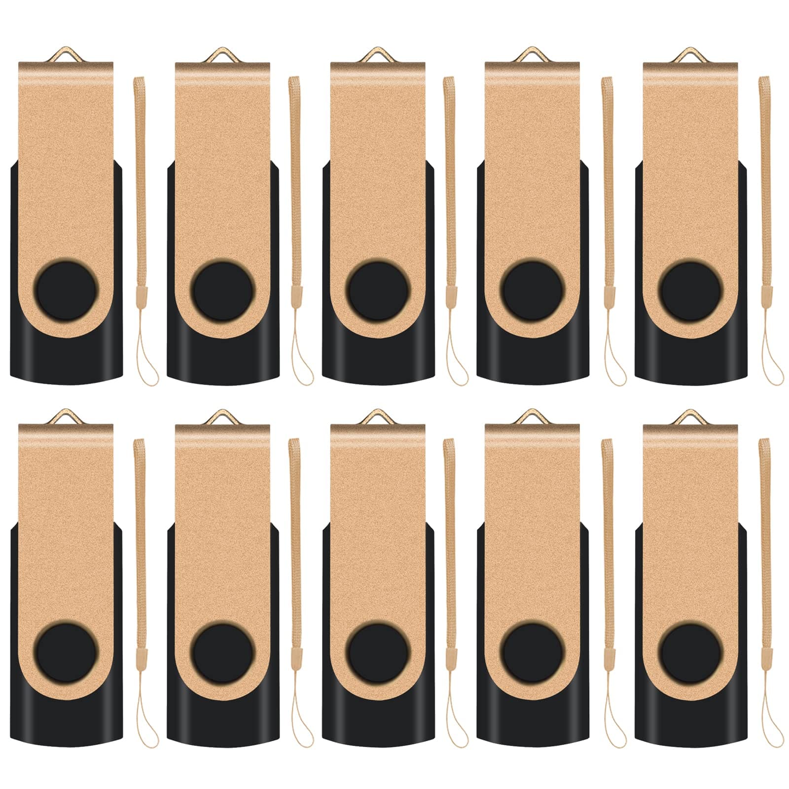 🔥 Angebot! EASTBULL 8GB USB-Stick 2.0 Flash Laufwerke Speicherstick, 10 Stück Gold 8GB Gold