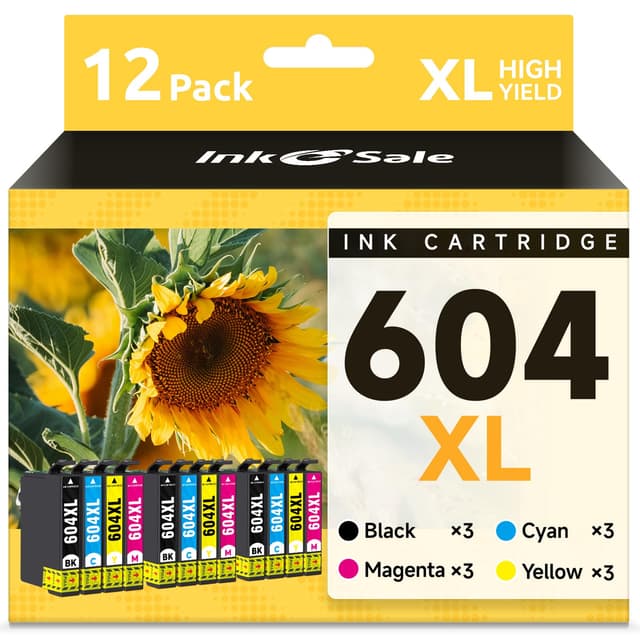INK E-SALE 604XL Druckerpatronen 12er-Pack 🖨️🔖 - Kompatibel für Epson Drucker