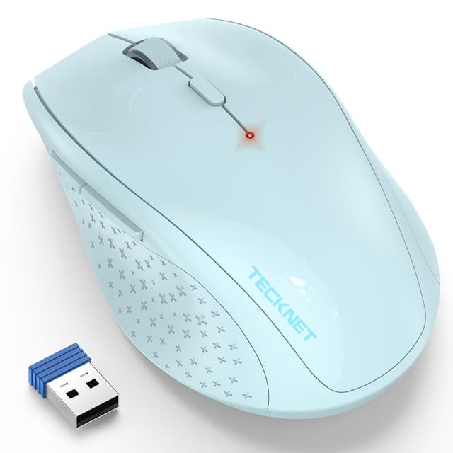 TECKNET Kabellose Maus mit 4800 DPI 🖱️ 30 Monate Batterielaufzeit 🌟 Silent Click 🔇 Ergonomisch Design 🌀