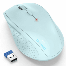 TECKNET Kabellose Maus mit 4800 DPI 🖱️ 30 Monate Batterielaufzeit 🌟 Silent Click 🔇 Ergonomisch Design 🌀
