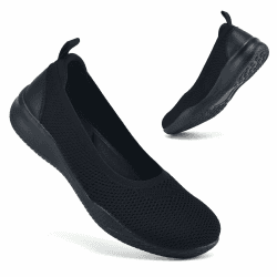 Konhill Slipper & Mokassins für Damen, Leichte Slip On Sneakers Mesh Flache Schuhe Trainers 40 EU Schwarz 👟🌟