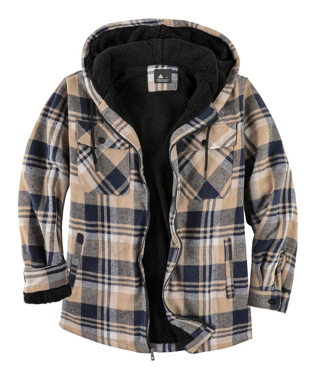 JACKETOWN Hemdjacke Kariertes Herren Hoodies Flanelljacke 🧥🍁