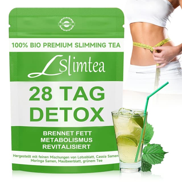 🍵 Detox Tee für Abnehmen – 28 Tage Abnehmentee für Entgiftung und Fettverbrennung