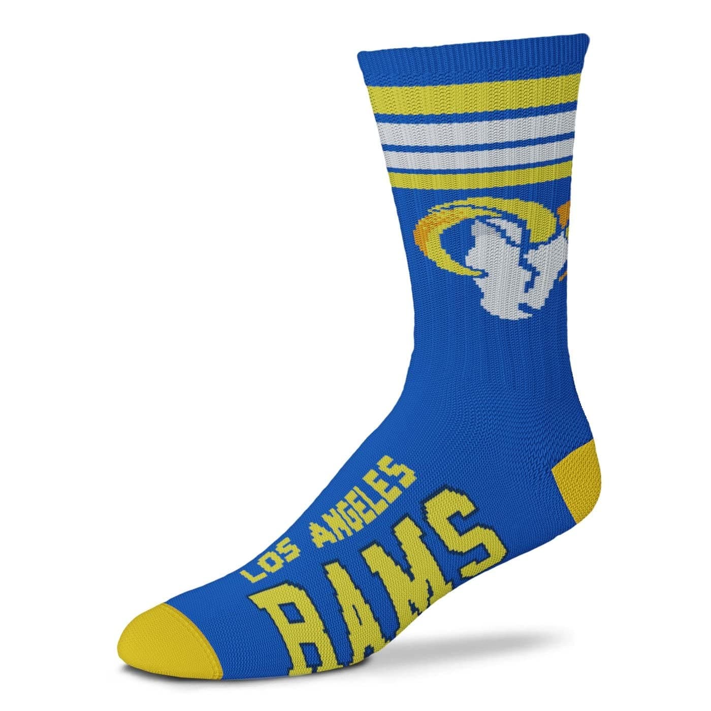🏈🧦 Fanatics For Bare Feet NFL Stripe Team Sock Socks Socken 37-42 Los Angeles Rams Angebot! 🧦🏈