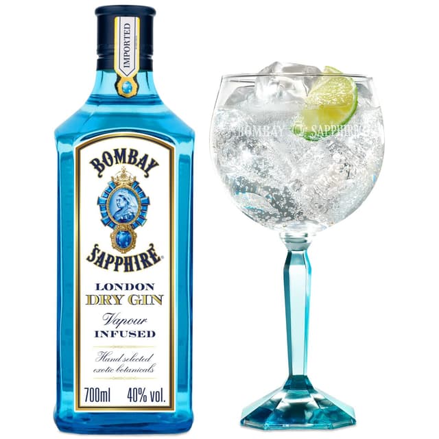 🍸 Bombay Sapphire Gin-Geschenkset, 40% Vol., 70 cl/700 ml 🎁