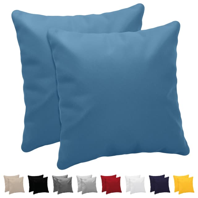 Dreamzie Kissenbezug 60 x 60 cm (Set mit 2) - 100% Jersey Baumwolle 150 g/qm Kissenbezüge - Blau