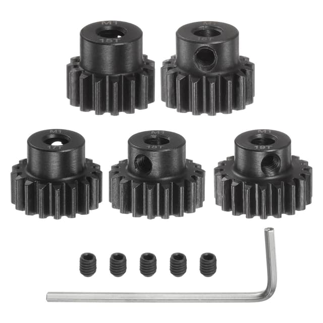 🚗 QUARKZMAN M1 Ritzel Set 5mm Welle 15T 16T 17T 18T 19T aus gehärtetem Stahl 🛠️