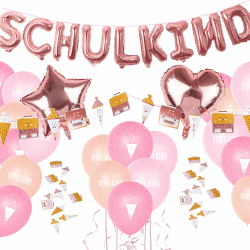 Einschulung Deko Set für Mädchen 🎒🎀