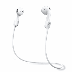 🎧🔥 Keybudz AirStrapz Halterung Halteband für Apple AirPods Pro & AirPods, weiß - Angebot!
