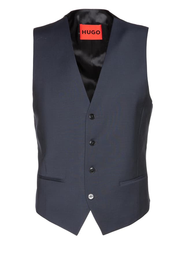 🧥🔵 HUGO Herren Jacken 52 Dunkelblau 405 - 74% Schurwolle