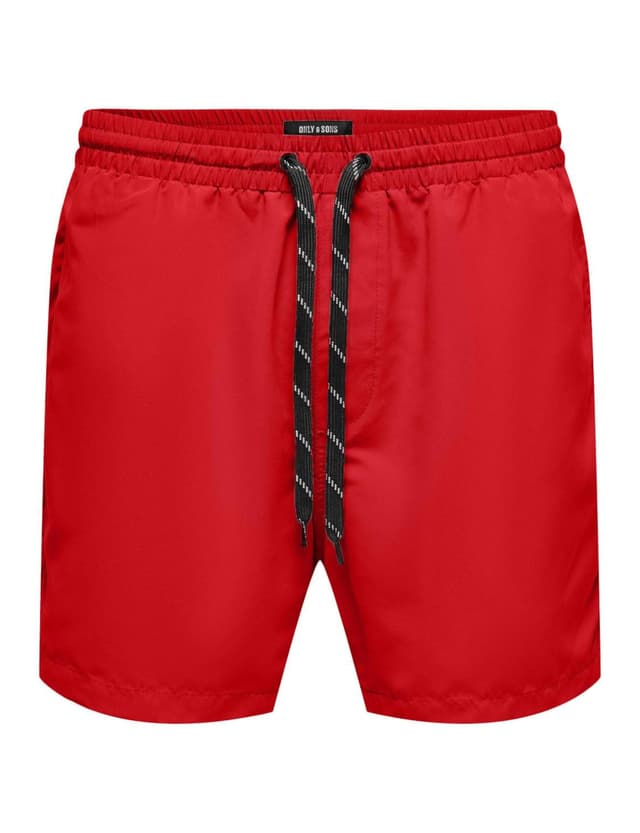 🌊 Mega Deal 🩳 ONLY & SONS Herren Onsted Life Short Swim Noos Badeshorts XL Flame Scarlet