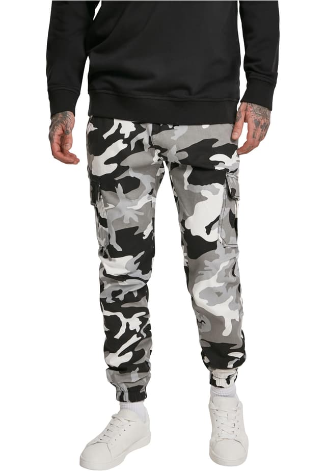 👖 Super Deal: Urban Classics Herren Camo Cargo Jogging Pants 2.0 28 Große Größen Snow Camo - Nur 16.1€ + kostenloser Versand!