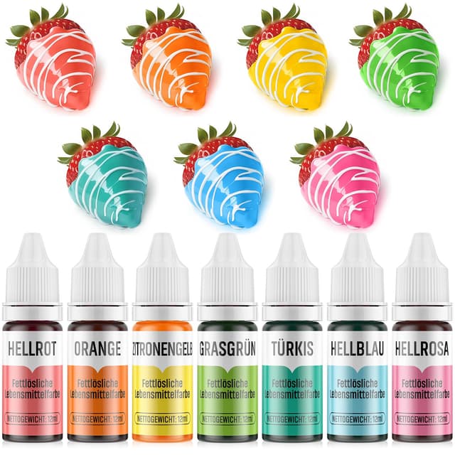 Fettlösliche Lebensmittelfarbe 7 Macaron-Farbe X 12ml 🌈
