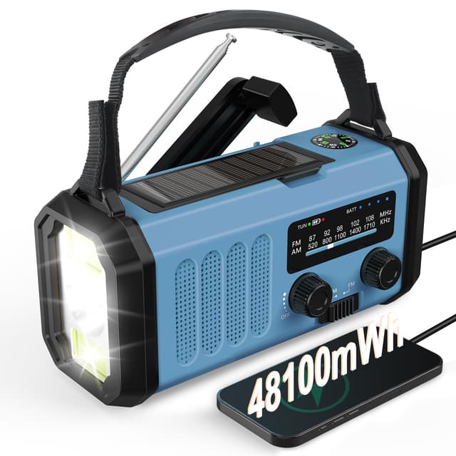 🔦🔍Notfallradio Solar Radio mit Weltempfänger und Taschenlampe 🌞📻
