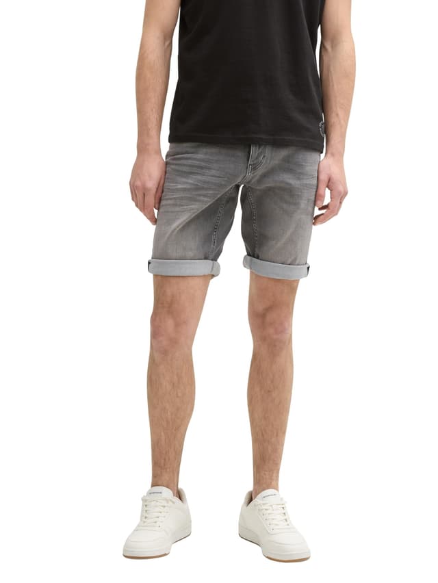 👖 TOM TAILOR Herren TTJOSH Regular Slim Jeans Shorts mit Superstretch 40 10218 - Used Light Stone Grey Denim 👖
