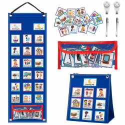 🌟 KIKIGOAL Kinder visuelle Planung Kalender Diagramm, 2 in 1 Autismus täglichen Routine Diagramm 🌈