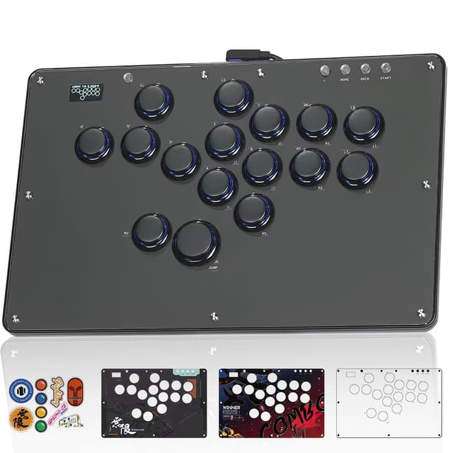 Sehawei Arcade Stick U16 All-Button Gamerfinger mit Custom RGB & Turbo Funktionen