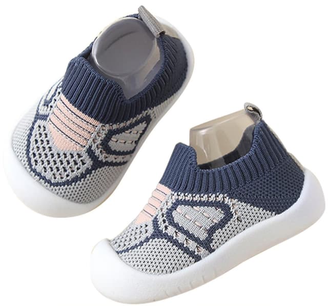 Aggroot Baby Lauflernschuhe Kinder Barfußschuhe Hausschuhe für Mädchen Jungen Baby Schuhe Atmungsaktive Sneaker Babyschuhe rutschfeste 20/21 EU Blau 🌟👶