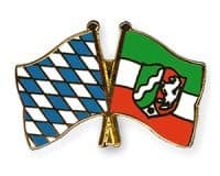 🌟 Freundschaftspin pins Nordrhein-Westfalen-Bayern Flagge Fahne Anstecker Button Metall NEU Anstecknadel 🌟