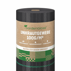 GardenGloss 50m² Anti-Unkrautgewebe 100g/m² - 🌱 Wasserdurchlässig und Reißfest 🌱