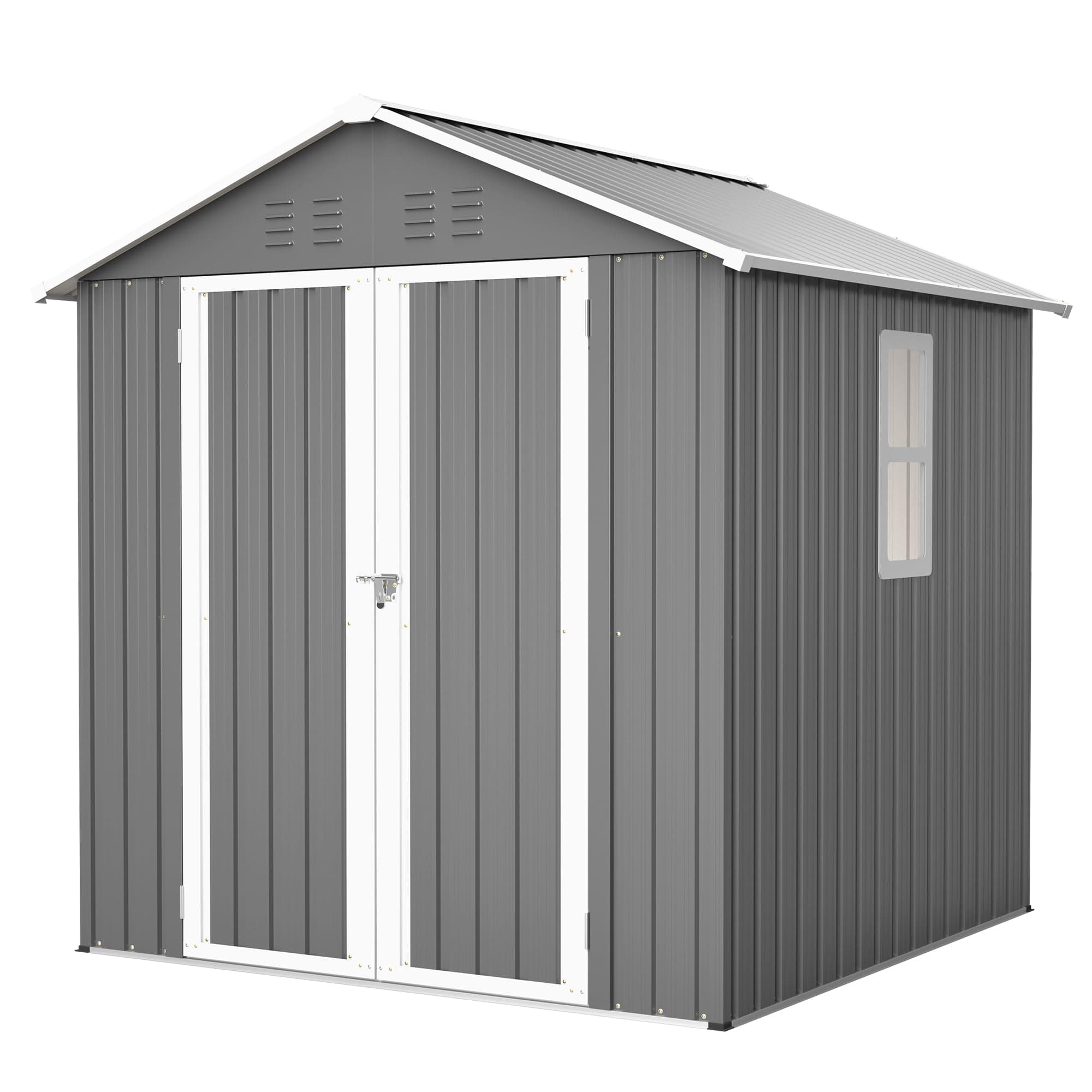 THANADDO Metall Gerätehaus Gartenhaus 185x182x191cm 🏡🪚