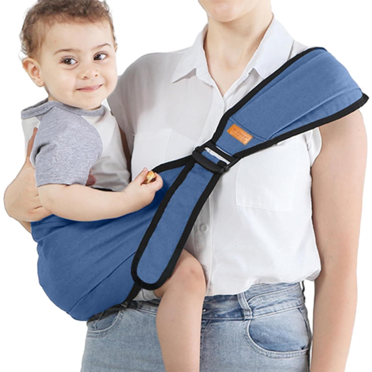👶🎉 Tyafzzn Babytragetuch in Blau - Leichte Babytrage für Neugeborene bis 36 Monate 👶🎉