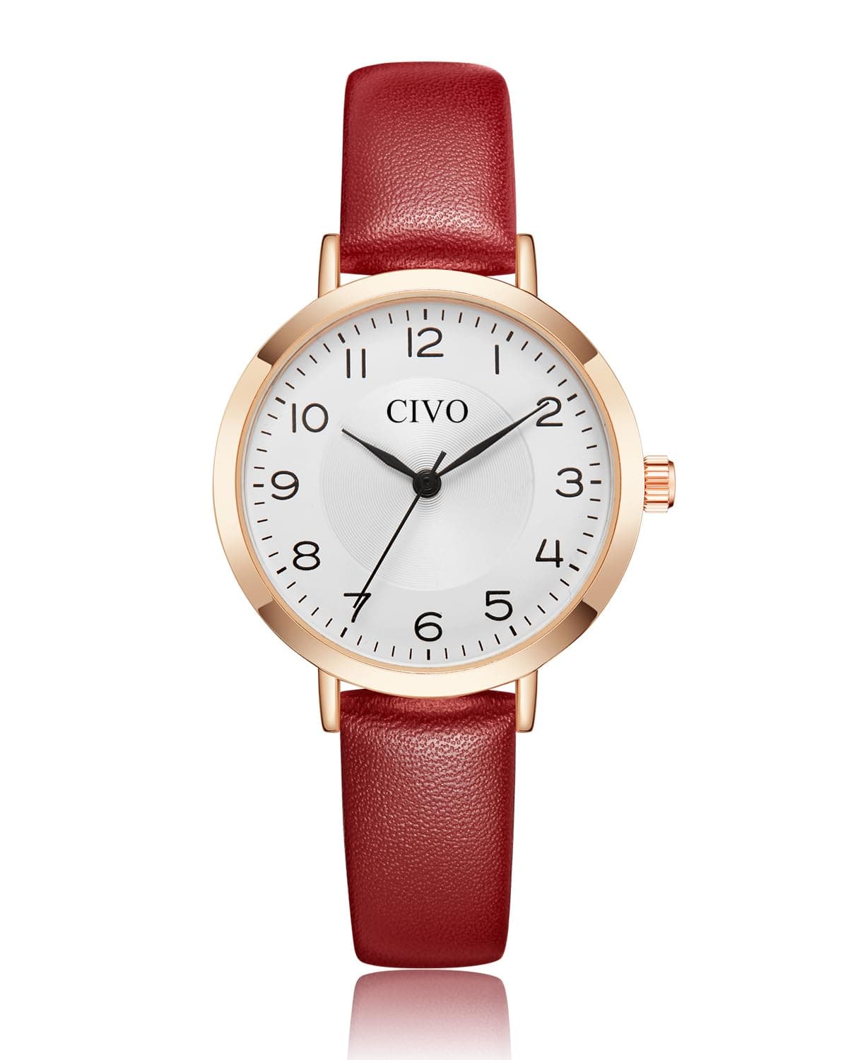 CIVO Damen Uhr Klein Wasserdicht Analog Quarz Armbanduhr Damen Lederarmband 😍