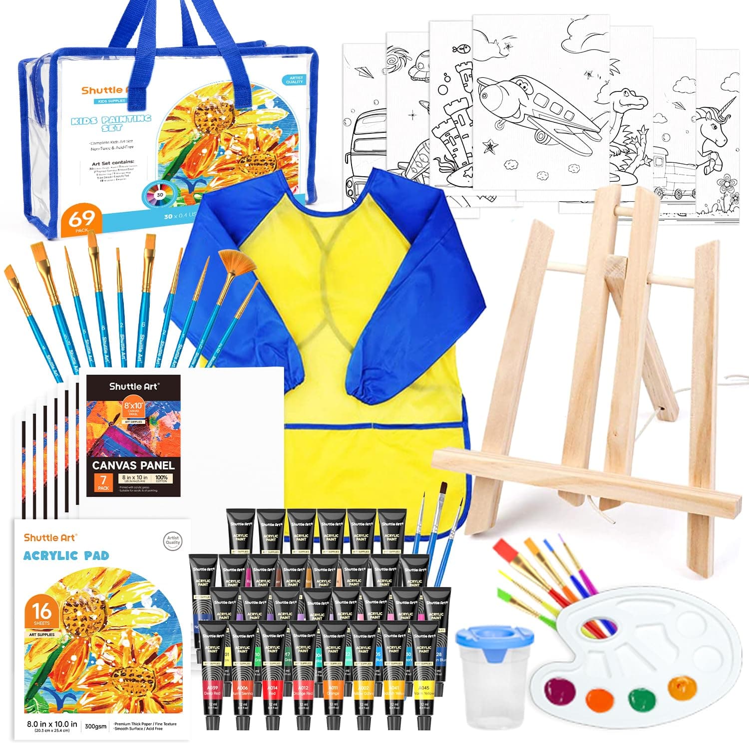 Shuttle Art Malset für Kinder 🎨 69 teiliges Kindermalset