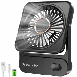 🌬️ Starker Wind & Bibliotheksleise - Tischventilator USB Ventilator Akku
