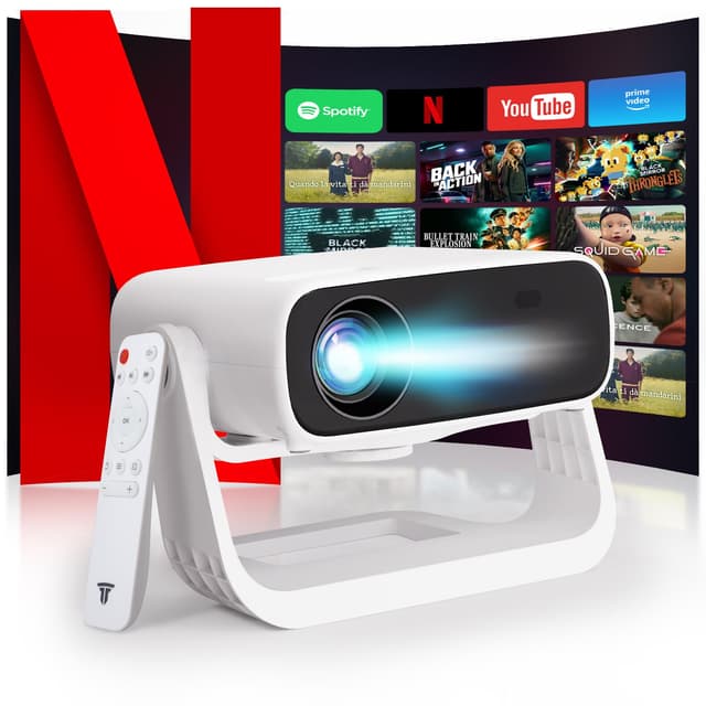 Wielio 2025 Neuer Upgraded Full HD 1080P Beamer mit Android 11 & WiFi 6🌟