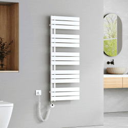 EMKE Elektrischer Badheizkörper 1320x500mm mit Thermostat Weiß 800W 🛁🔥