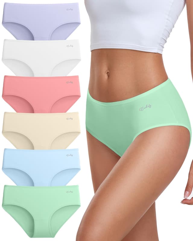 🌈 Coskefy Unterhosen Damen, 6er Pack Slips Baumwolle 42 Süßigkeitsfarbe