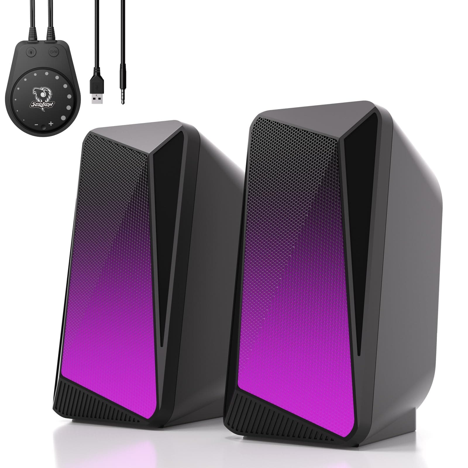 SOULION C30 PC Lautsprecher mit LED Soundbar 🎶🔊