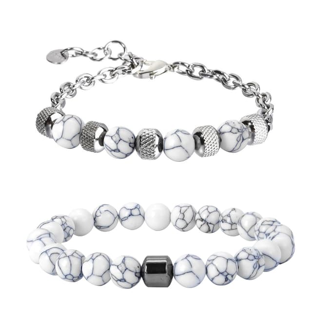 ZENGSING Perlenarmband Herren 2 Stücke 📿🎁