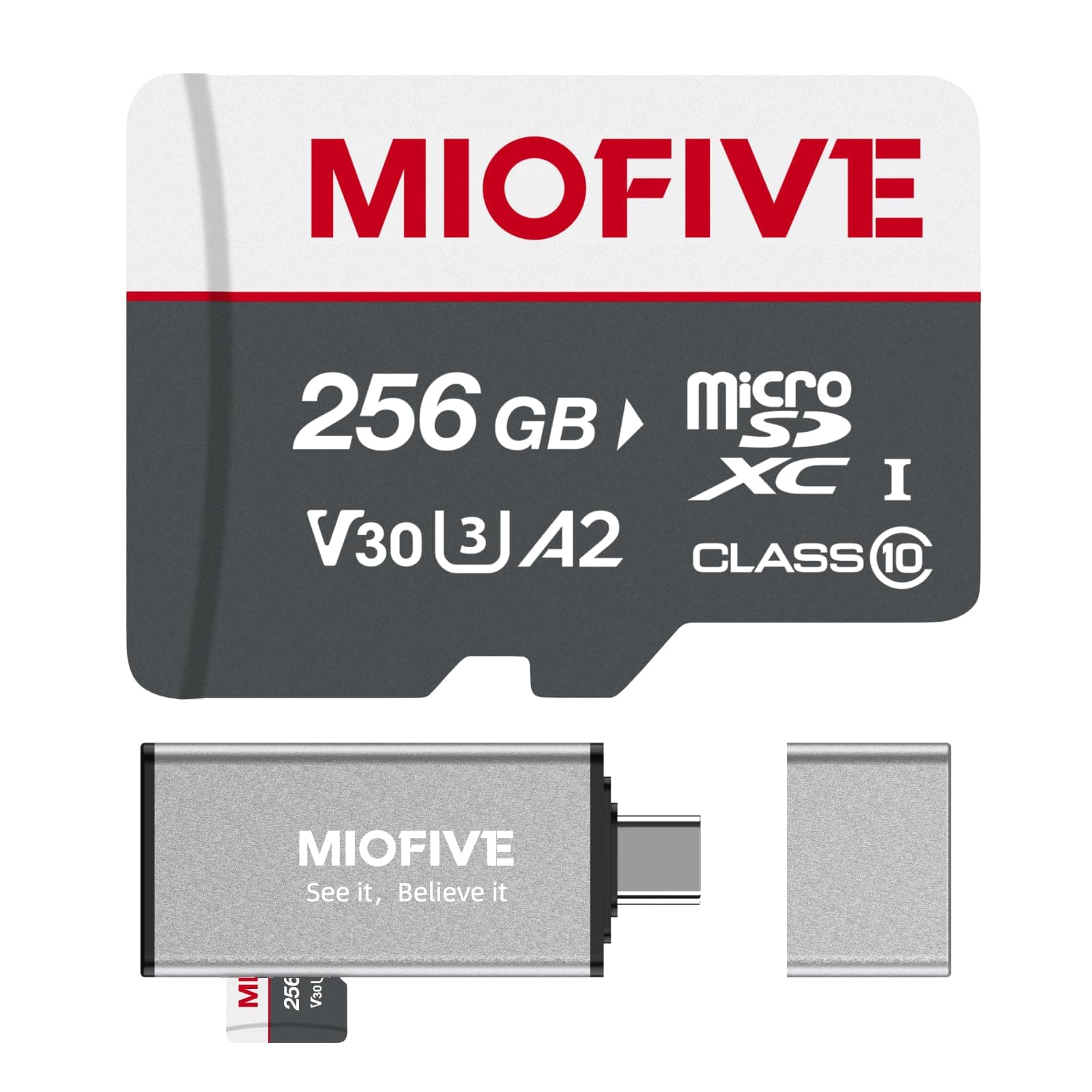 Miofive 256GB Speicherkarte - Ultimative Micro SD-Karte mit USB 3.0 Type-C Kartenleser 🚀