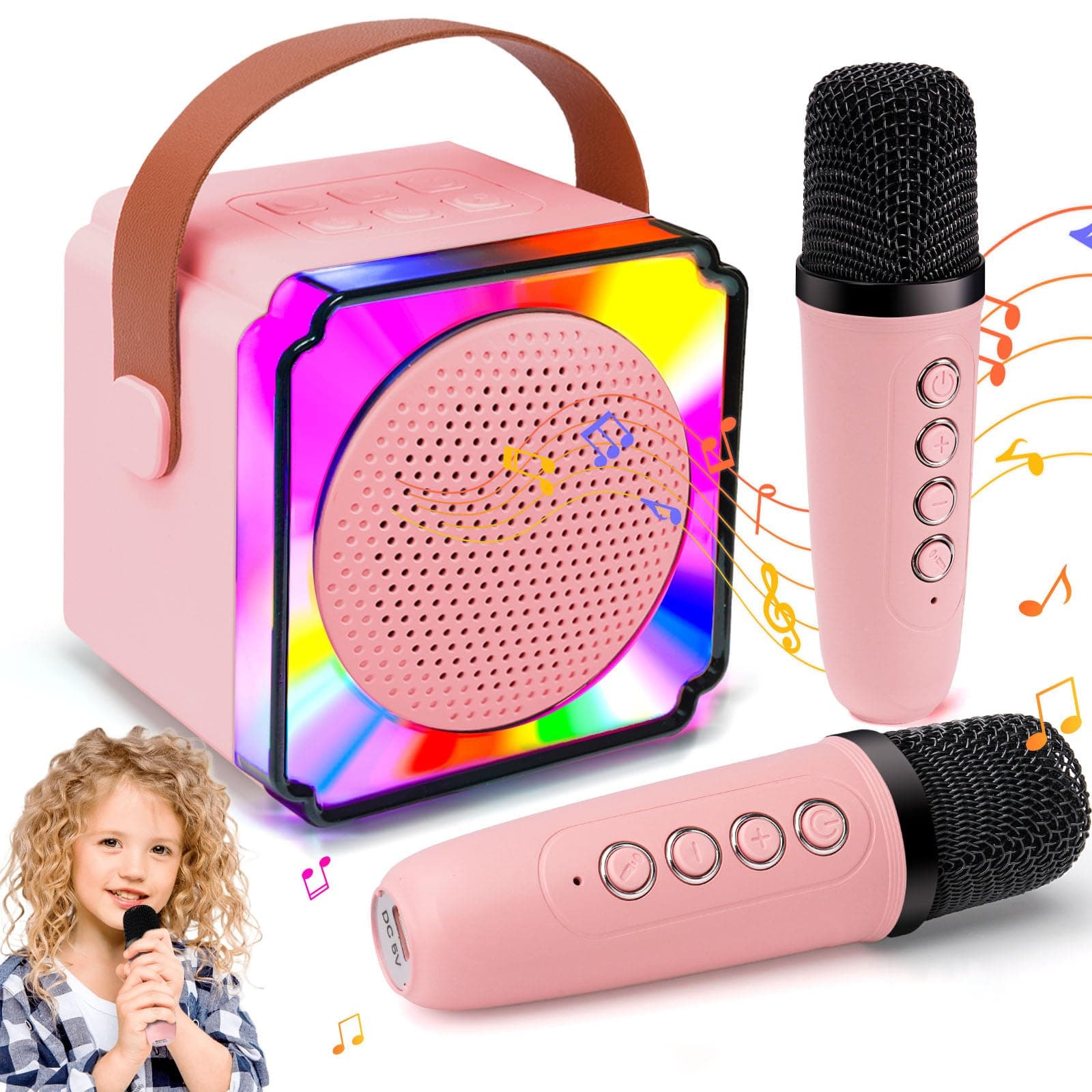 🎤 Geschenk Mädchen 4-12 Jahre: Karaoke Maschine Kinder Spielzeug