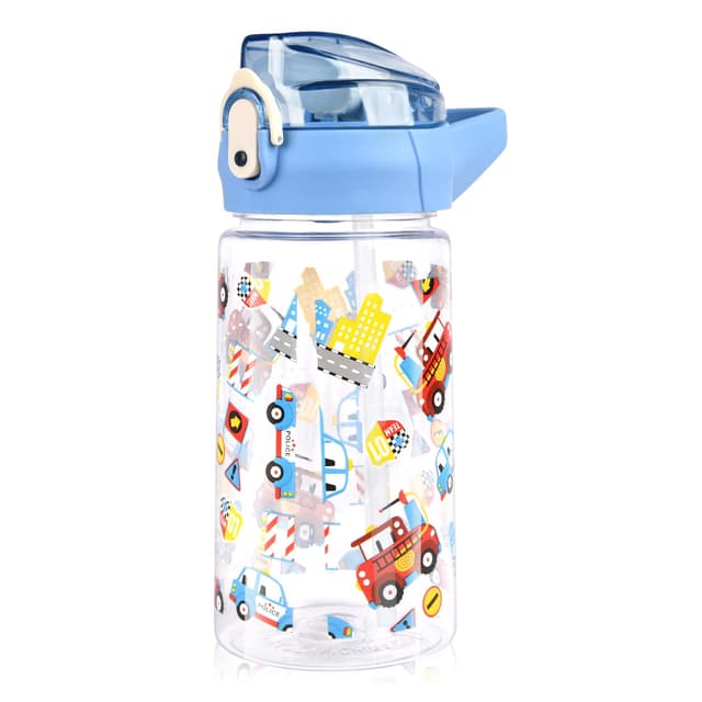 🌟 Flintronic 500ml Kindertrinkflasche mit Strohhalm - BPA-frei und auslaufsicher! 🚗💧