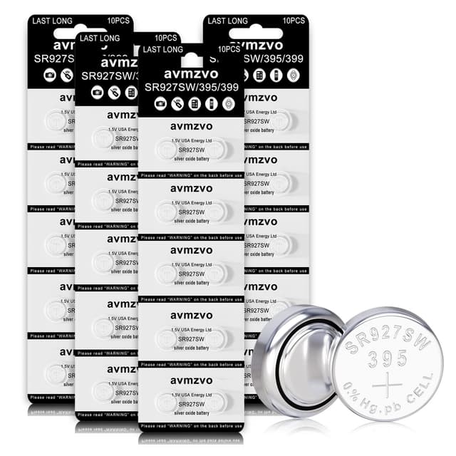 🔋🕰️ Avmzvo LR927 Entspricht SR927SW Batterie 395 399 AG7 Uhrenbatterie 1,5 V Knopfzelle 40 Stück【3 Jahre Garantie】