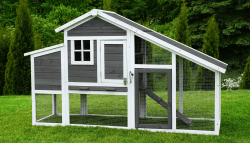 Miweba MyAnimal Hühnerstall MH-32 XXL | 185x62x115 cm - Grau 🐔🏡