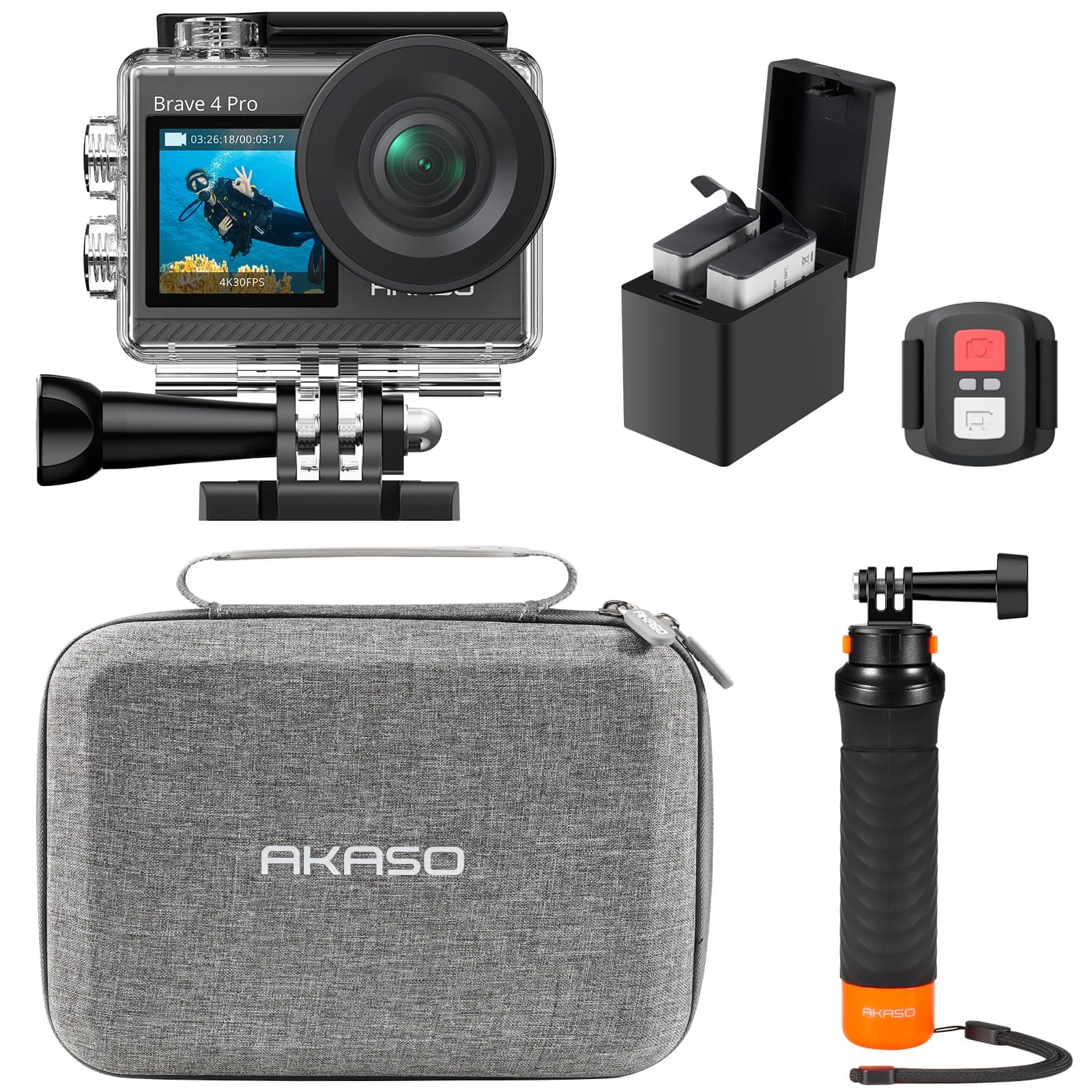 AKASO Brave 4 Pro Action Cam 4K30FPS 20MP 📸🌊