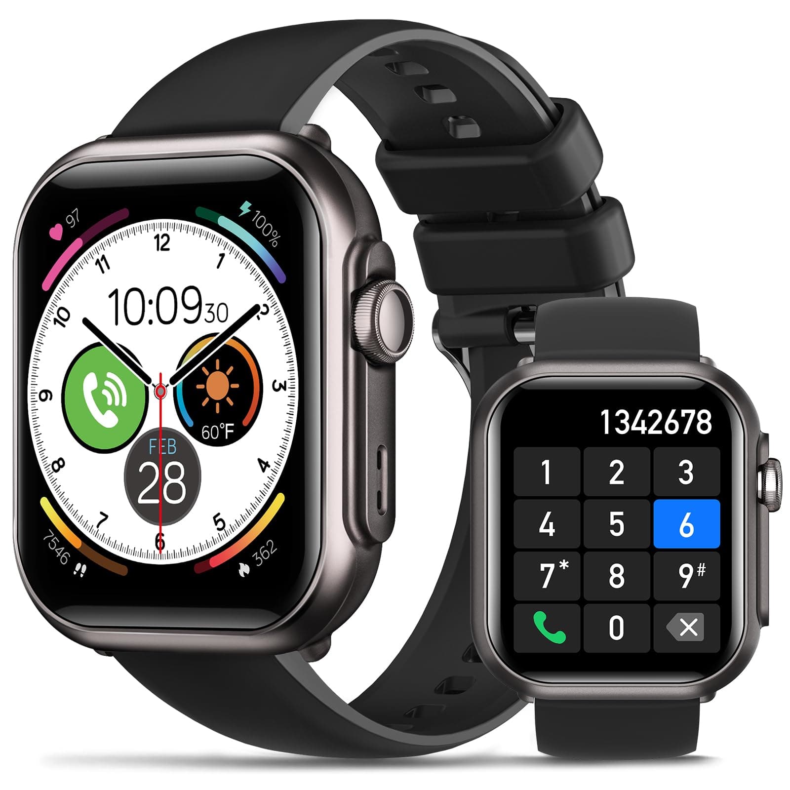 BANLVS Smartwatch Herren mit 1000mAh Akku, 1,85’’ AMOLED ⌚