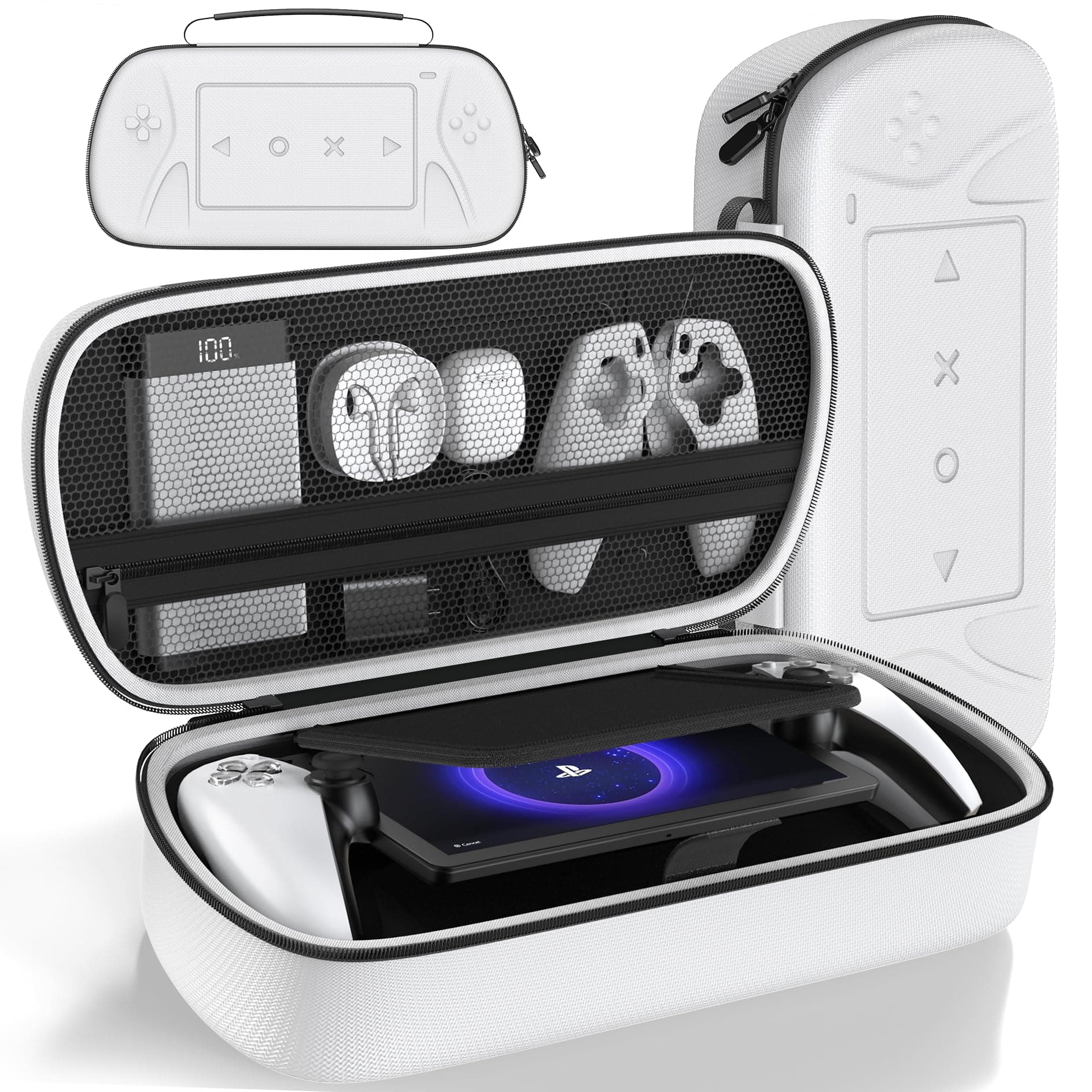 🎮👜 Tokluck Tasche für Playstation Portal Remote Player: Harte Tragetasche in Weiß